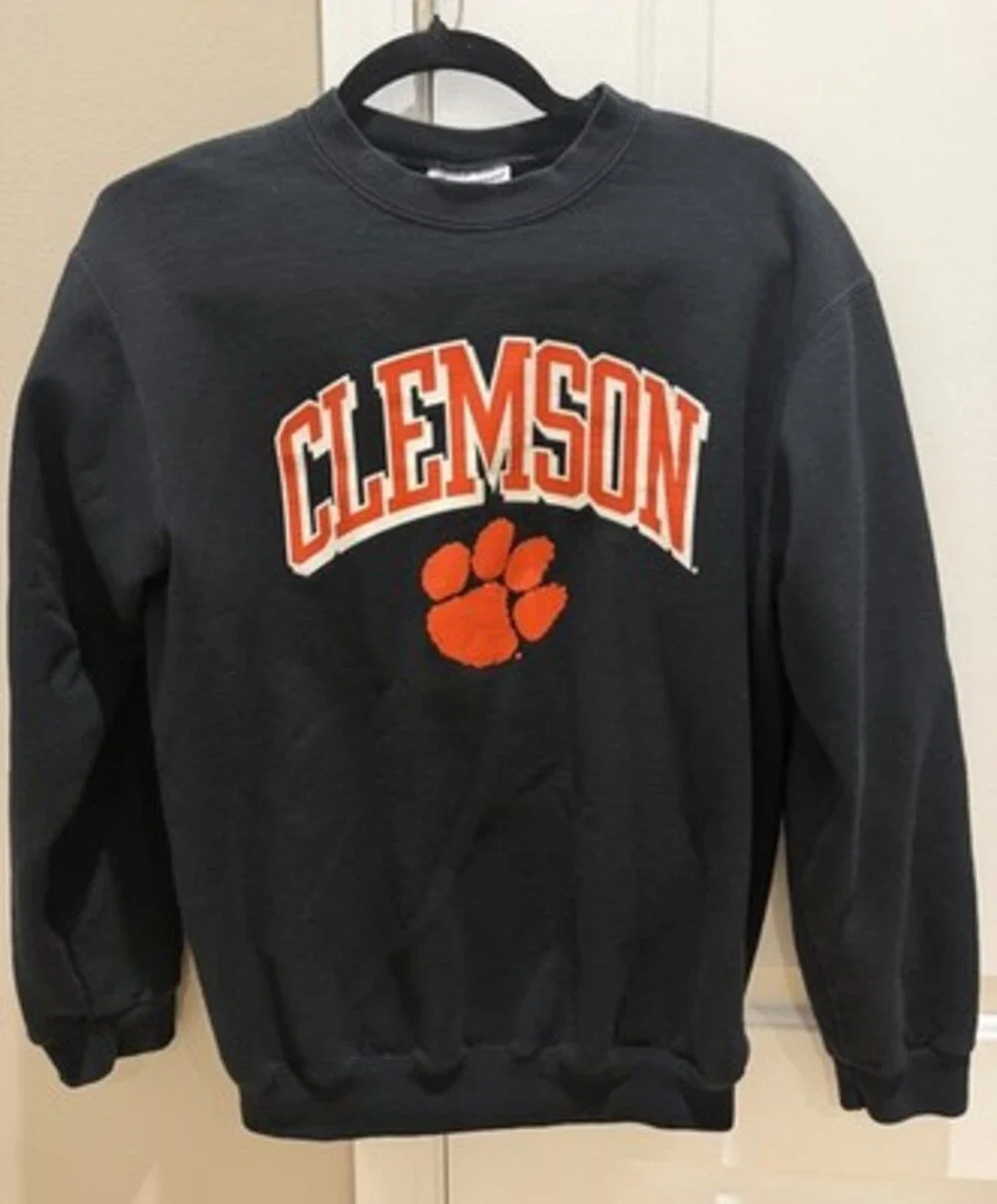 Champion Clemson Tigers Youth Powerblend Fleece Crewneck Sweatshirt YXL 14-16